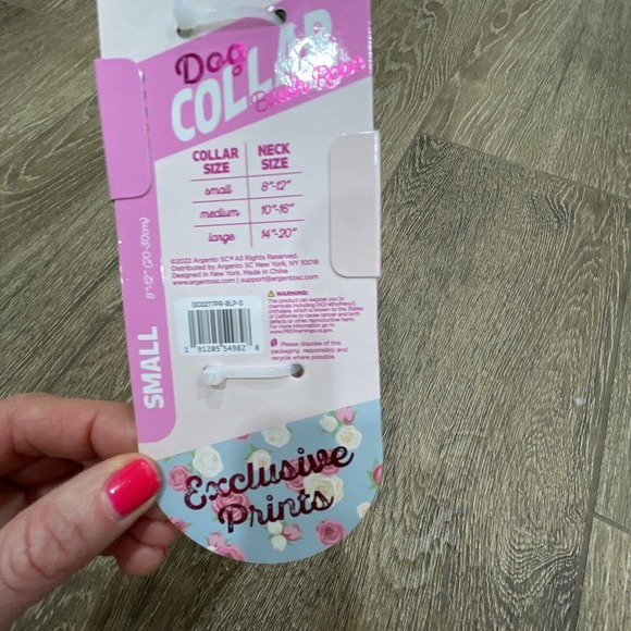 BLUSH ROSE Dog Collar Dogs Whimsy Valentine FLOWERS S Small Secure Clip Wedding - Picture 4 of 5